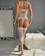 Sexy Embroidery Strap Lingerie Set